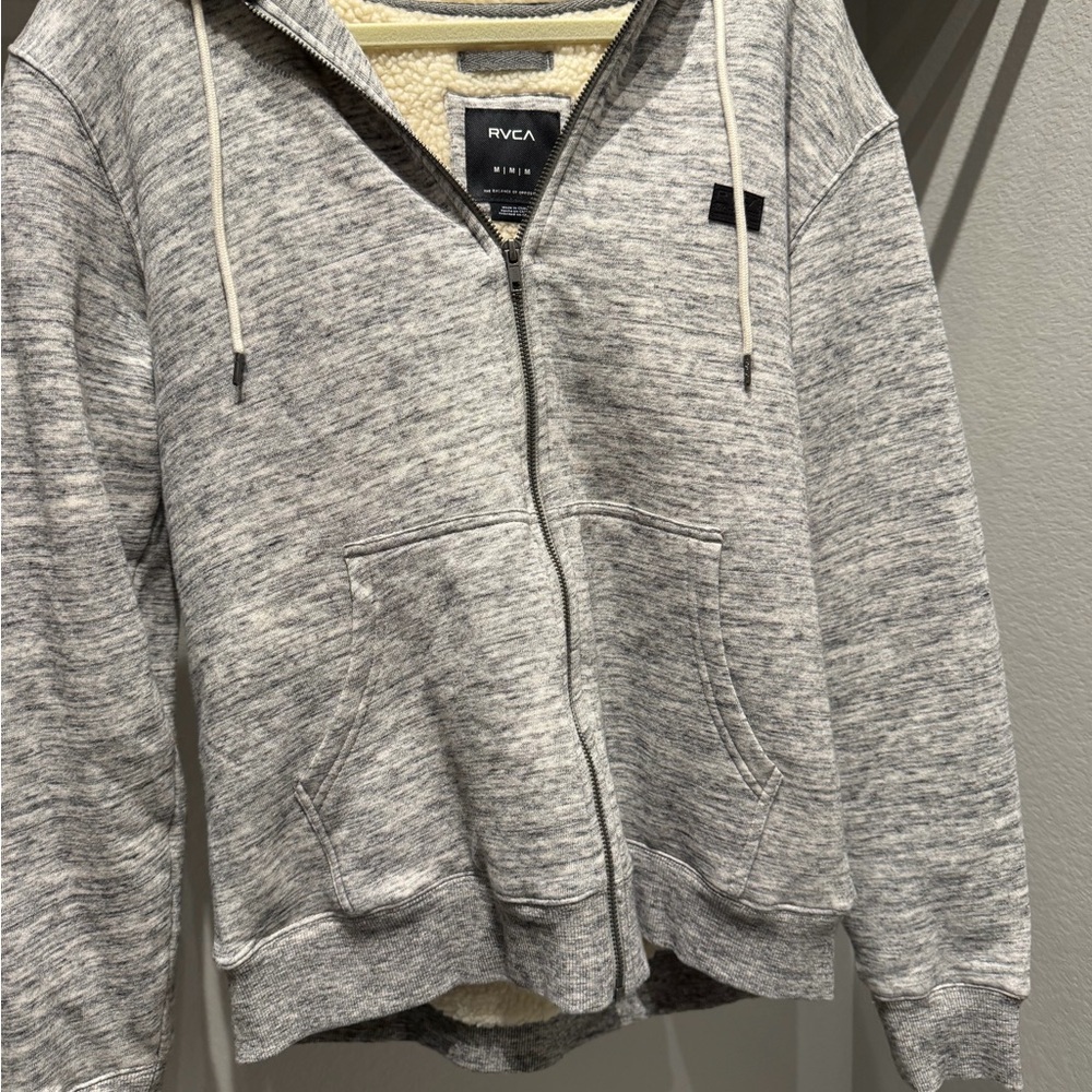 RVCA Heather Gray Zip-Up Hoodie